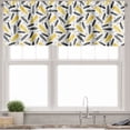 thumbnail image 1 of Ambesonne Feather Valance Pack of 2, Bohemian Exotic Plumage, 42"X12", Grey Yellow, 1 of 3