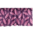 thumbnail image 1 of Ambesonne Feather Window Valance, Boho Girlish Feathers Indigenous Style Stars Illustration, Curtain Valance for Kitchen Bedroom Decor with Rod Pocket, 54" X 12", Purple Dark Magenta, 1 of 2