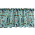 thumbnail image 1 of Ambesonne Feather Window Valance, Ethnic Tribal Plumage Motif, 54" X 12", Seafoam and Multicolor, 1 of 3