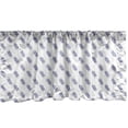 thumbnail image 1 of Ambesonne Feather Window Valance, Plumage of Bird Diagonal Design Repeating Composition on White Background, Curtain Valance for Kitchen Bedroom Decor with Rod Pocket, 54" X 12", Ceil Blue and White, 1 of 3