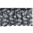 thumbnail image 1 of Ambesonne Feather Window Valance, Vintage Plumage Pattern with Little Doodle Hearts Love Folk, Curtain Valance for Kitchen Bedroom Decor with Rod Pocket, 54" X 18", Dark Blue Grey White, 1 of 2