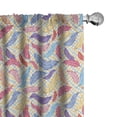 thumbnail image 1 of Ambesonne Feathers Curtains, Colorful Checkered, Pair of 28"x95", Multicolor, 1 of 5