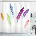 thumbnail image 1 of Ambesonne Feathers Shower Curtain, Watercolors, 69"Wx70"L, Multicolor, 1 of 5