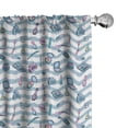 thumbnail image 1 of Ambesonne Feminine Window Curtains, Ladies Beauty Makeup Items, Each 28" W x 95" L, Cadet Blue Multicolor, 1 of 4