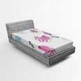 thumbnail image 1 of Ambesonne Feminine Fitted Sheet, Cartoon Octopus Art, Twin Size, Purple and Blue, 1 of 2