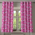 thumbnail image 1 of Ambesonne Feminine Grommet Curtain, Crown Pattern Flower, 50" x 54", Fuchsia, 1 of 6