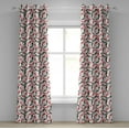 thumbnail image 1 of Ambesonne Feminine Grommet Curtain, Stiletto Shoes Female Art, 50" x 96", Scarlet Beige Black, 1 of 6