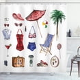 thumbnail image 1 of Ambesonne Feminine Shower Curtain, Female Summer Fashion, 69"Wx84"L, Multicolor, 1 of 5