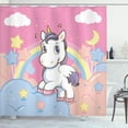 thumbnail image 1 of Ambesonne Feminine Shower Curtain, Rainbow Music Notes, 69"Wx70"L, Yellow and Pink, 1 of 5