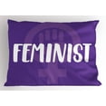 thumbnail image 1 of Ambesonne Feminist Pillow Sham, Venus Women, 26" X 20", Violet White and Purple, 1 of 2