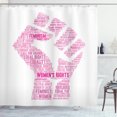 thumbnail image 1 of Ambesonne Feminist Shower Curtain, Lgbt Female Fist Print, 69"Wx84"L, White and Pink, 1 of 5