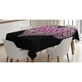 thumbnail image 1 of Ambesonne Feminist Tablecloth Rectangular Table Cover, Heart Shape Phrase, 60"x90", Pink Black and Rose, 1 of 4