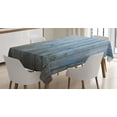 thumbnail image 1 of Ambesonne Fence Tablecloth Rectangular Table Cover, Grungy Painted Wooden Fence, 52"x70", Pale Azure Blue Dust, 1 of 4