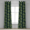 thumbnail image 1 of Ambesonne Fern Leaves Grommet Curtain, Leafy Jungle Pattern, 50"x72", Lime Green Forest Green, 1 of 1