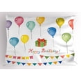 thumbnail image 1 of Ambesonne Festival Pillow Sham, Watercolor Birthday, 26" X 20", Multicolor, 1 of 2