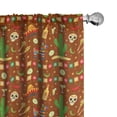 thumbnail image 1 of Ambesonne Fiesta Party Window Curtains, Holiday Mexico Art, Each 28" W x 95" L, Redwood Fern Green, 1 of 4