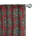 thumbnail image 1 of Ambesonne Fiesta Party 4-Panel Curtains, Repetitive Floral Art, 56"x95", Ruby Cadet Blue, 1 of 4