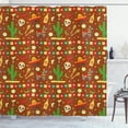thumbnail image 1 of Ambesonne Fiesta Party Shower Curtain, Holiday Mexico Art, 69"Wx84"L, Redwood Fern Green, 1 of 4