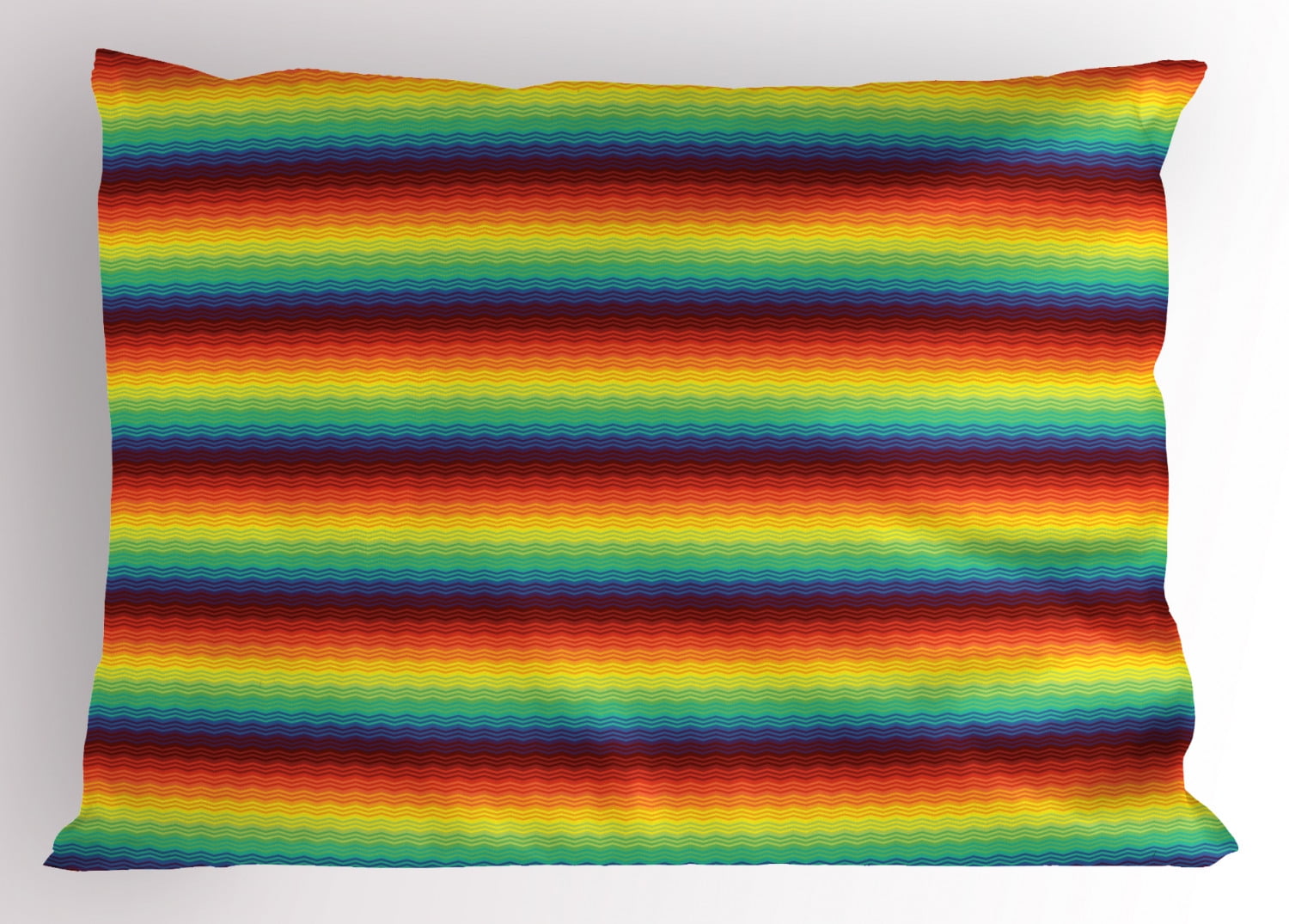 Ambesonne fiesta pillow sham tribal culture zigzags 26 x 20
