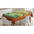 thumbnail image 1 of Ambesonne Fiesta Tablecloth Rectangular Table Cover, Latin America Sombrero, 60"x90", Yellow Green Seafoam, 1 of 4