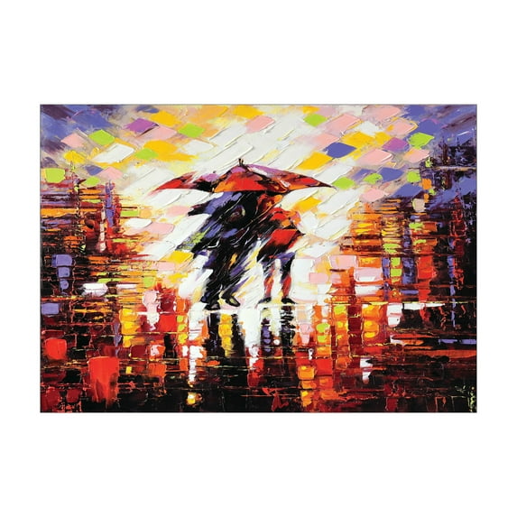 Ambesonne Fine Art Jigsaw Puzzle, Romantic Painting Couple, Heirloom-Quality Fun Activity for Family Durable Cardboard, 1000 pcs, Multicolor