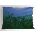 thumbnail image 1 of Ambesonne Firefly Pillow Sham, Nature Forest Spring Image, 26" X 20", Ceil Blue Dark Green, 1 of 2