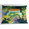 thumbnail image 1 of Ambesonne Firefly Pillow Sham, Surreal Forest Landscape, 26" X 20", Multicolor, 1 of 2