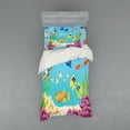 thumbnail image 1 of Ambesonne Fish Bedding Set 3 Pcs, Cartoon Underwater Theme, Twin, Multicolor, 1 of 3