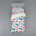 thumbnail image 1 of Ambesonne Fish Bedding Set 3 Pcs, Colorful Shark Patterns, Twin XL, Multicolor, 1 of 3
