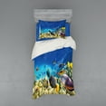 thumbnail image 1 of Ambesonne Fish Bedding Set 3 Pcs, Ocean Animals, Twin XL, Multicolor, 1 of 3