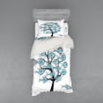 thumbnail image 1 of Ambesonne Fish Bedding Set 3 Pcs, Sea Animals on Tree Theme, Twin XL, Blue and Black, 1 of 3