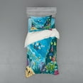thumbnail image 1 of Ambesonne Fish Bedding Set 3 Pcs, Underwater Scenery, Twin, Multicolor, 1 of 2