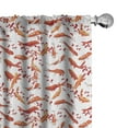thumbnail image 1 of Ambesonne Fish Curtains, Ornamental Aquatic Animal, Pair of 28"x63", Orange White, 1 of 5