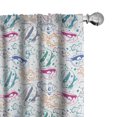 thumbnail image 1 of Ambesonne Fish Curtains, Retro Cartoon Style, Pair of 28"x95", Multicolor, 1 of 5