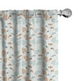 thumbnail image 1 of Ambesonne Fish Design Curtains, Marine Animals Cartoon, Pair of 28"x95", Sand Brown and Pale Seafoam, 1 of 4