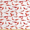 thumbnail image 1 of Ambesonne Fish Fabric by the Yard Upholstery, Koi Shoal Marine, 2 Yards, Orange, 1 of 4