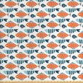 thumbnail image 1 of Ambesonne Fish Fabric by the Yard Upholstery, Marine Cartoon Animal, 3 Yards, White Blue Grey Orange, 1 of 4