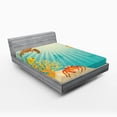 thumbnail image 1 of Ambesonne Fish Fitted Sheet 2 Pcs Set, Tropical Animals Cartoon, King, Multicolor, 1 of 3