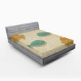 thumbnail image 1 of Ambesonne Fish Fitted Sheet, Aquarium Ocean Waves, Full Size, Sand Brown Seafoam, 1 of 2