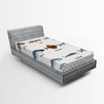 thumbnail image 1 of Ambesonne Fish Fitted Sheet, Aquatic Animal Composition, Twin XL Size, Multicolor, 1 of 2
