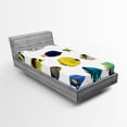thumbnail image 1 of Ambesonne Fish Fitted Sheet, Collage of Sea Animals, Twin XL Size, Multicolor, 1 of 2