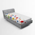 thumbnail image 1 of Ambesonne Fish Fitted Sheet, Colorful Sea Animals Swimming, Twin XL Size, Multicolor, 1 of 2