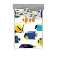 thumbnail image 1 of Ambesonne Fish Fitted Sheet & Pillow Sham Set, Cod Bonito Palette, Full, Multicolor, 1 of 2