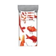 thumbnail image 1 of Ambesonne Fish Fitted Sheet & Pillow Sham Set, Koi Shoal Chinese Animal, Twinxl, Orange White, 1 of 3
