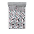 thumbnail image 1 of Ambesonne Fish Fitted Sheet & Pillow Sham Set, Ocean Sea Creatures, Full, Multicolor, 1 of 2