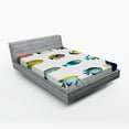 thumbnail image 1 of Ambesonne Fish Fitted Sheet, Sea Creatures Nautical, Queen Size, Multicolor, 1 of 2