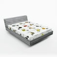 thumbnail image 1 of Ambesonne Fish Fitted Sheet, Underwater Aquatic Species, Full Size, Yellow Blue Black, 1 of 3