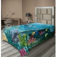 thumbnail image 1 of Ambesonne Fish Flat Sheet, Underwater Scenery, Twin Size, Multicolor, 1 of 1