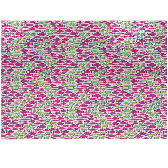 Ambesonne Fish Jigsaw Puzzle Durable Cardboard, Tropical Ocean Diving, 1000 pcs, Apple Green Magenta
