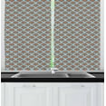 thumbnail image 1 of Ambesonne Fish Kitchen Curtains, Animal Scales Pattern, 55"x45", Tan Pale Blue, 1 of 3